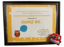 2020 Mental Health Waiver Provider Appreciation Award