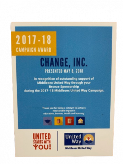 Bronze Sponsorship 2017-18 Middlesex United Way Campaign Award